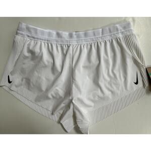 Nike Women's Dri-Fit Adv Aeroswift 3" Running Shorts FN2328-100 White XL NWT